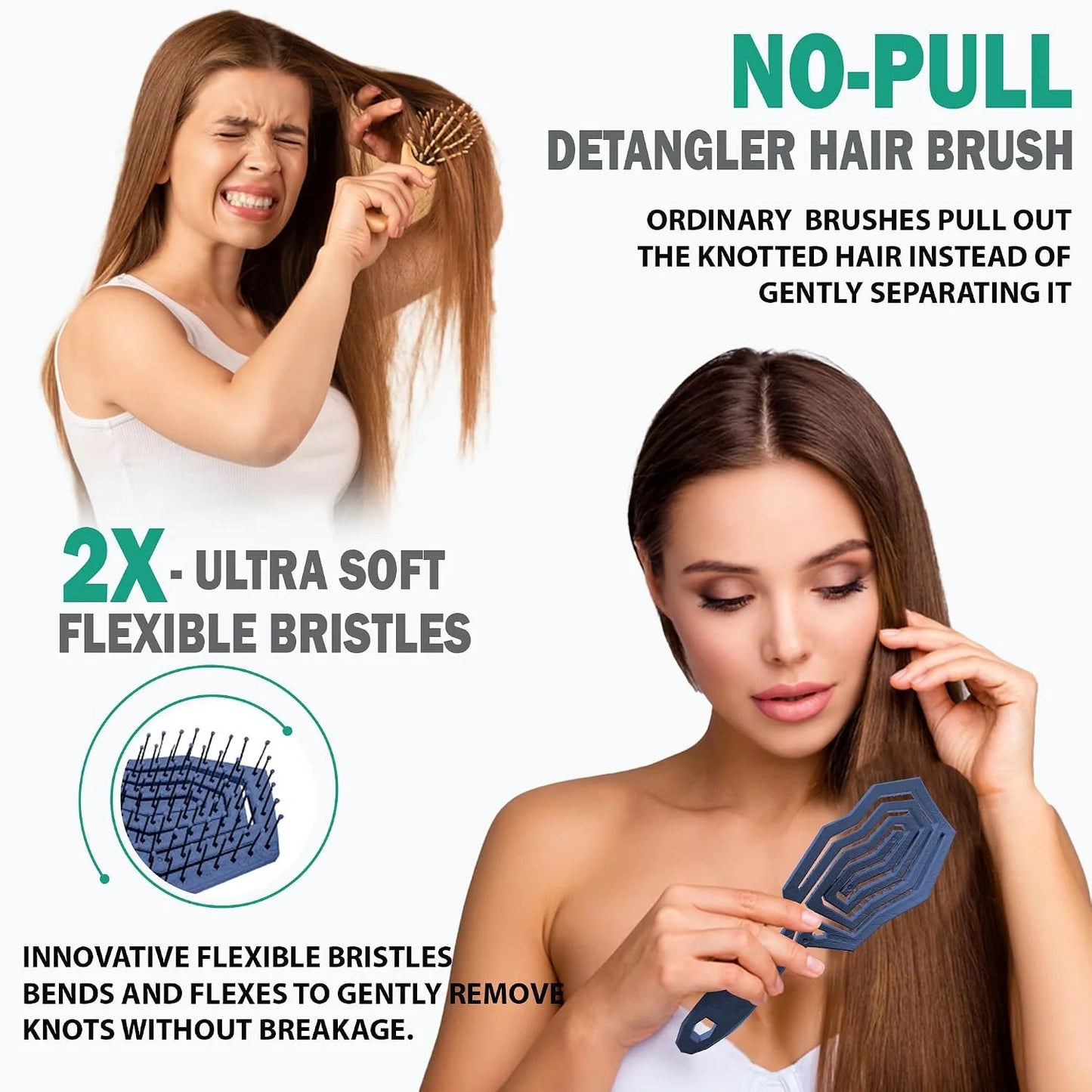 Fiora Naturals Detangling Hair Brush for Women, Detangler Hair Brush, Pink