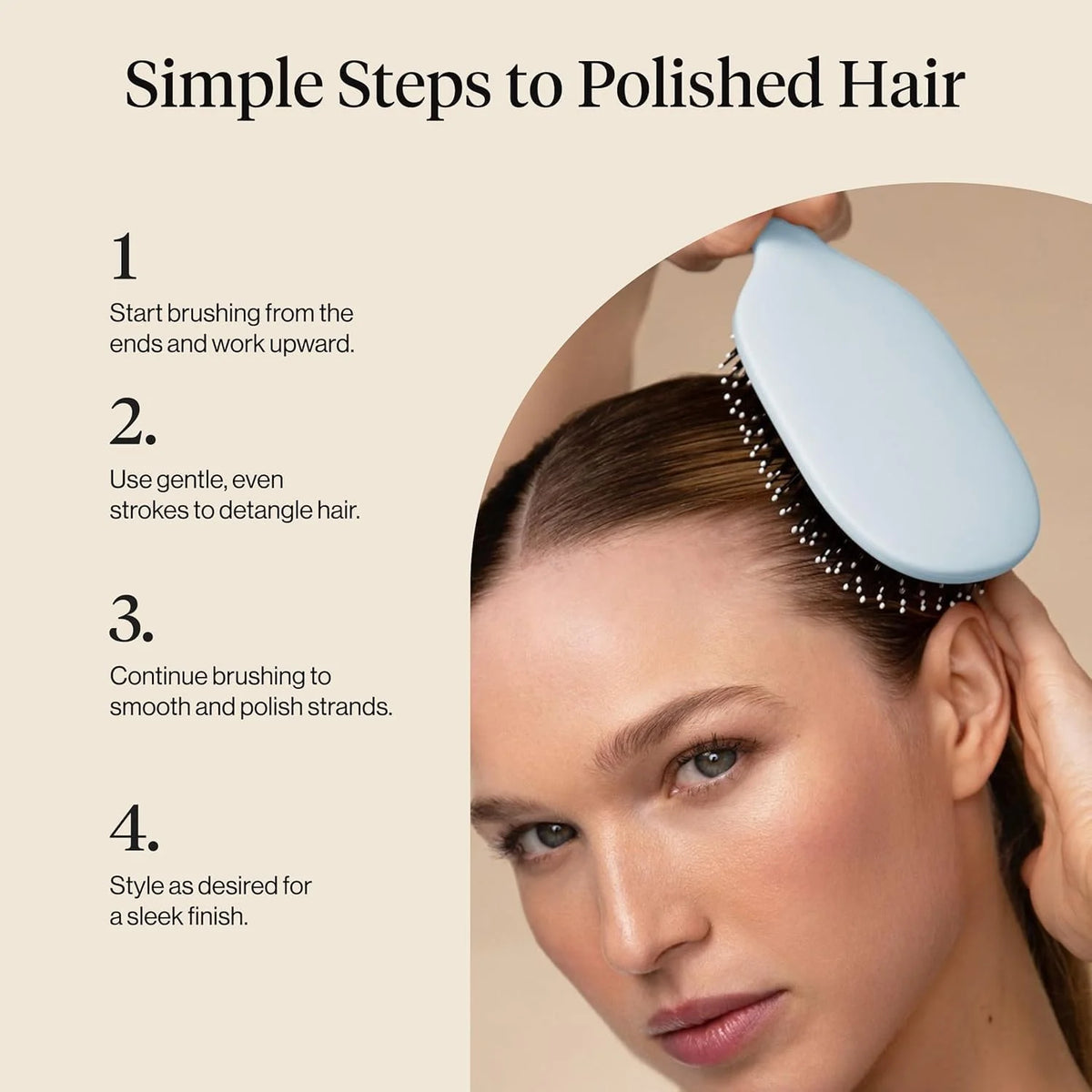 Kitsch Smooth & Polish Hair Brushes For Women and Men - Haze Blue