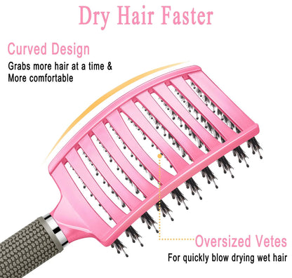 Detangling Brush for Women & Kids, Wet & Dry Hair, All Hair Types