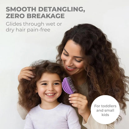 Ninabella Mini Detangling Hairbrush - Cute Colorful Octopus Detangle Brush - For Blow Dry or Brushing Wet Tangled Hair - Detangler Hair Brush - Small Hairbrushes - Rose