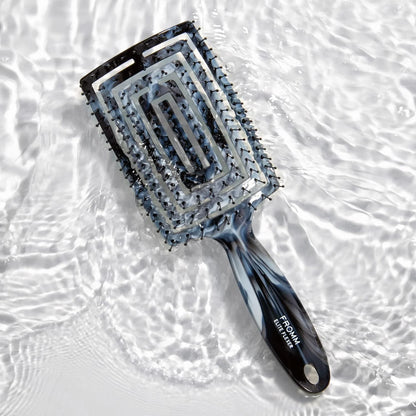 Fromm Professional Elite Flexer Ceramic x Ionic Wet & Dry Detangling Vent Brush | Gentle Hair Detangler & Massage Brush Smooths Frizz & Flyaways, Glides Through Medium to Thick Hair, Easy to Clean