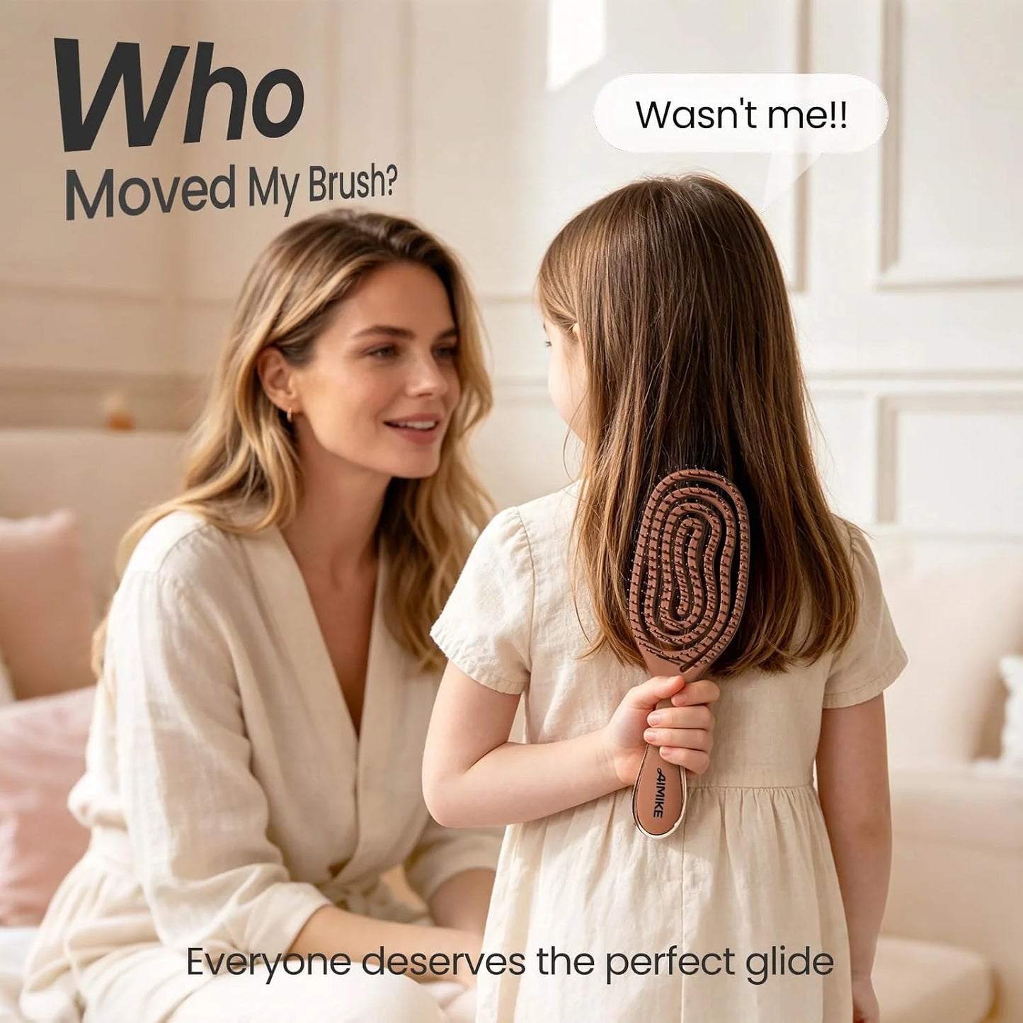 AIMIKE Spiral Hairbrush for Fine Hair, Wet Detangler Brush for Women & Kids