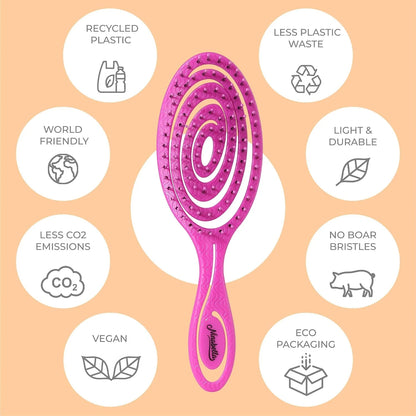 Ninabella Detangler Brush - No Tangle Hair Brush for Women, Fine, Thick and Long Hair - Hairbrush for Wet and Dry Hair, Gentle on the Scalp - Light Blue