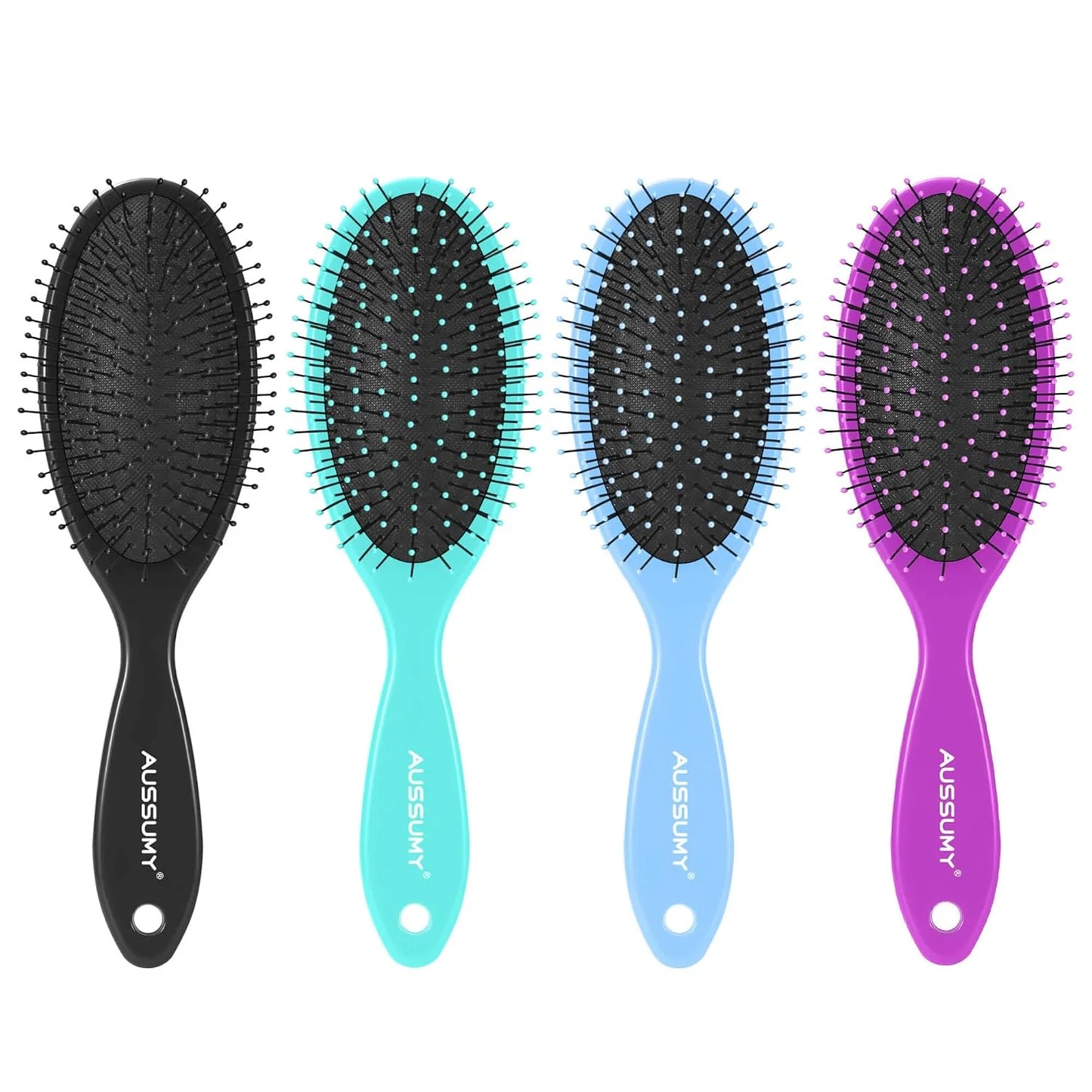 Air Cushion Detangling Hair Brush - 2 Pack Detangler Hairbrush with Ultra Soft Bristles for Effortless Tangle Removal - For Wet Dry Damaged Curly Hair for Women Men Boys Girls Kids - Pink
