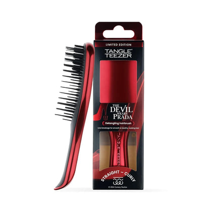 Tangle Teezer Chrome Detangler Mini Hair Brush, Straight to Curly, Pink