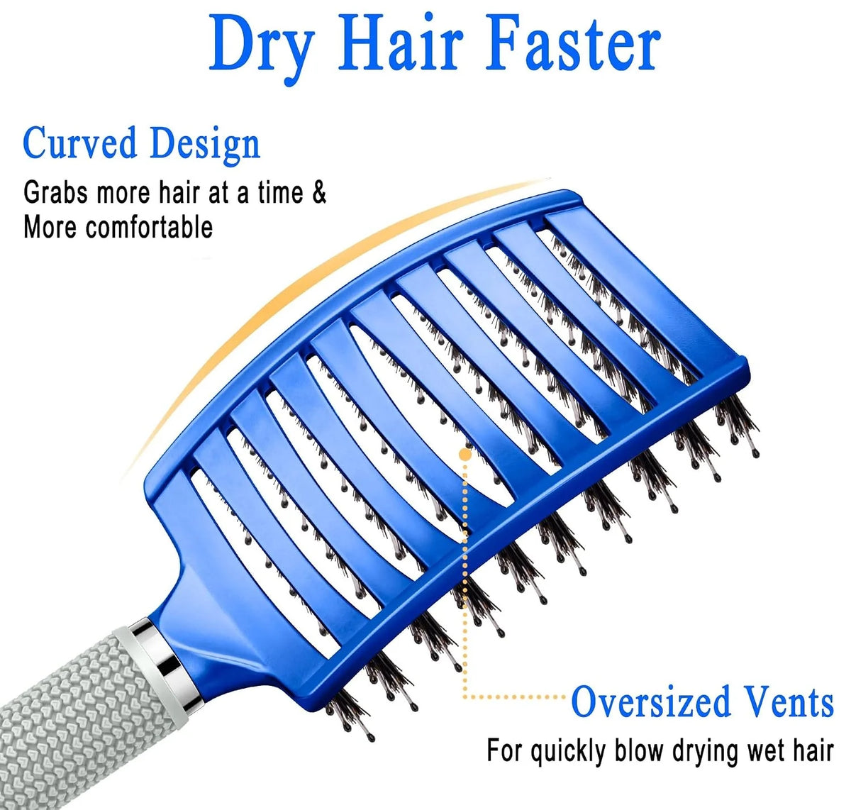 Detangling Brush for Women & Kids, Wet & Dry Hair, All Hair Types