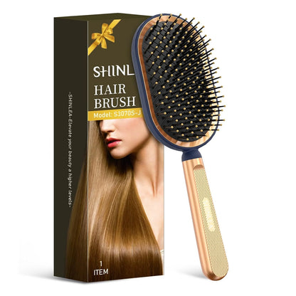 SHINLEA Detangling Brush for Curly Hair, Paddle Detangler Brush for Blow Drying, Wet Dry Hair Brush for Thick Wavy Fine Hair, Soft Nylon Bristle Hairbrush for Women Men Kids