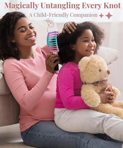 Detangling Brush for Women & Kids, Wet & Dry Hair, All Hair Types