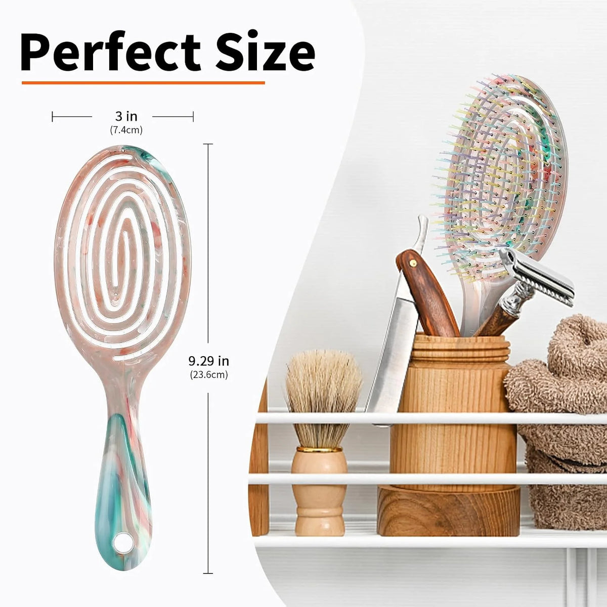 Detangling Wet Hair Brush for Thin or Straight Hair Wet or Dry,Star
