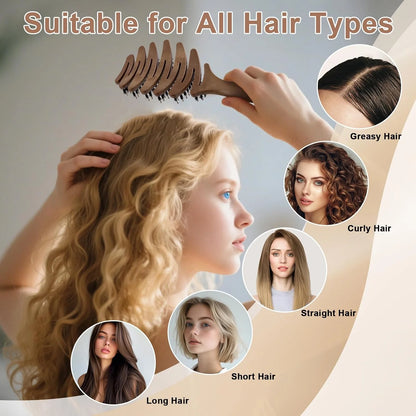 Natural Boar Bristle Hair Brush for Fine Hair - A Great Gift