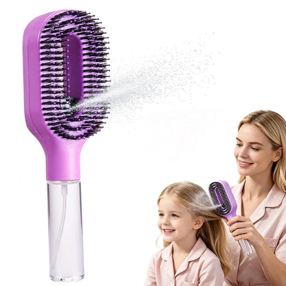 Water Spray Hair Brush for Kids, Detangling Spray Comb for Fine Hair 1Green
