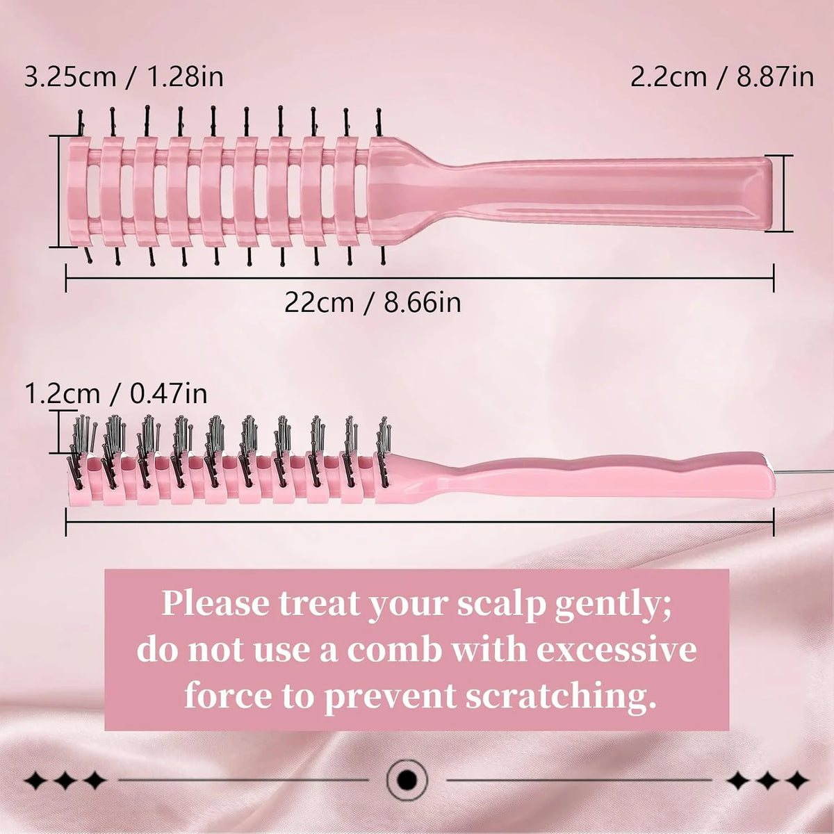 Patelai 3 Pcs Vent Hair Brush for Women Detangling Anti Static,Black