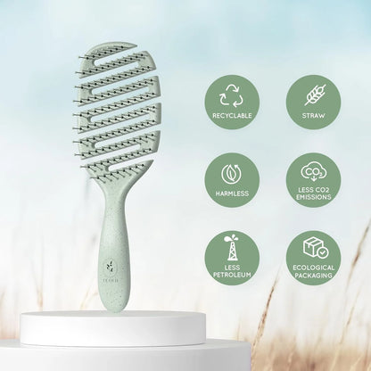 Detangler Hairbrush, Soft Bristle Detangling Brush,Quick Smoothing(Natural)