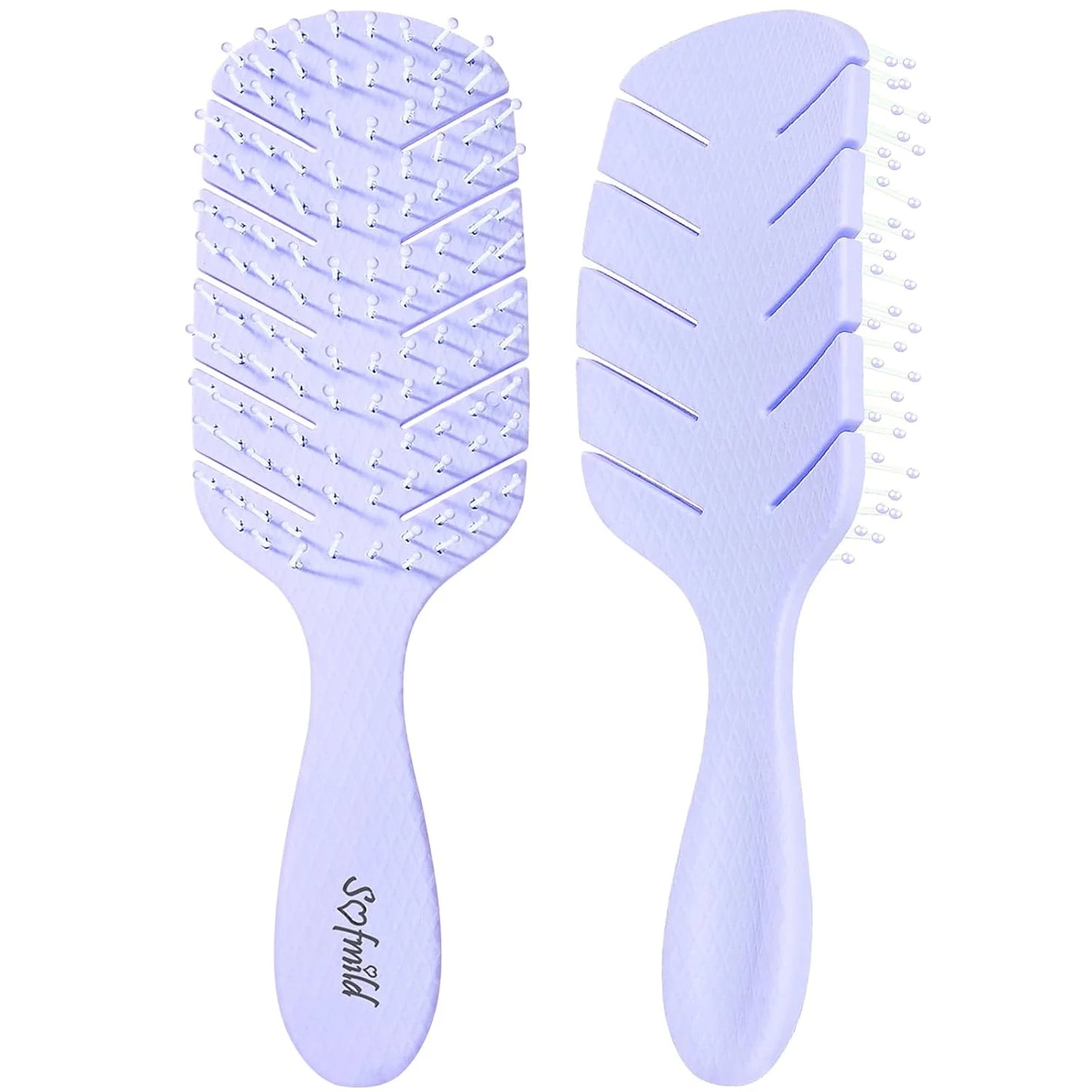 Hair Brush, Vented Paddle Detangle Brush, Purple
