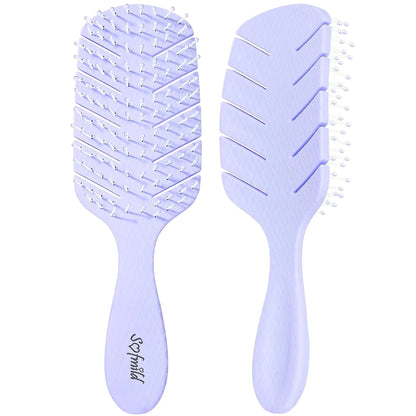 Hair Brush, Vented Paddle Detangle Brush, Purple