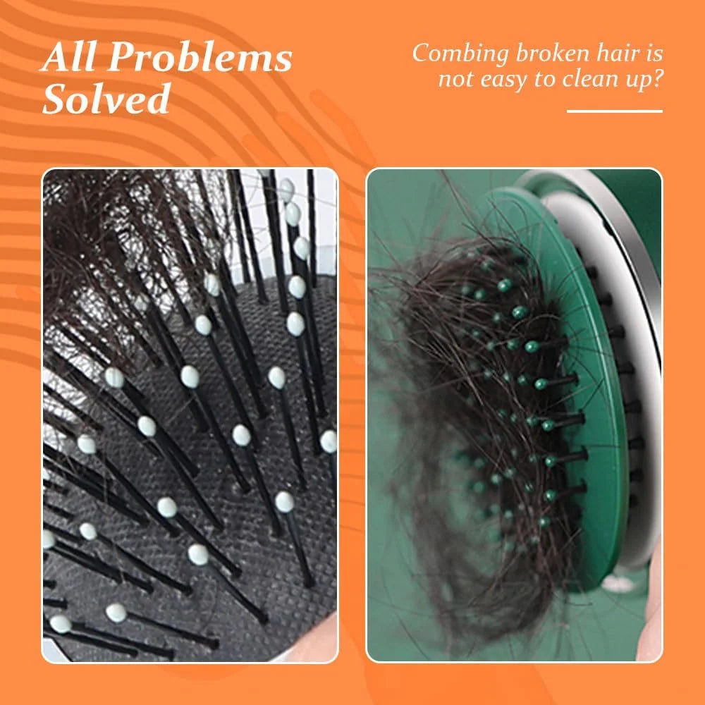 2 In 1 Hair Brush Cleaning Tool, 2025 New Comb Cleaning Brush, Portable Brush Cleaner for Travel, Hairbrush Cleaning Tool for Hair Salons (Green*2)