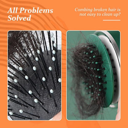 2 In 1 Hair Brush Cleaning Tool, 2025 New Comb Cleaning Brush, Portable Brush Cleaner for Travel, Hairbrush Cleaning Tool for Hair Salons (Green*2)