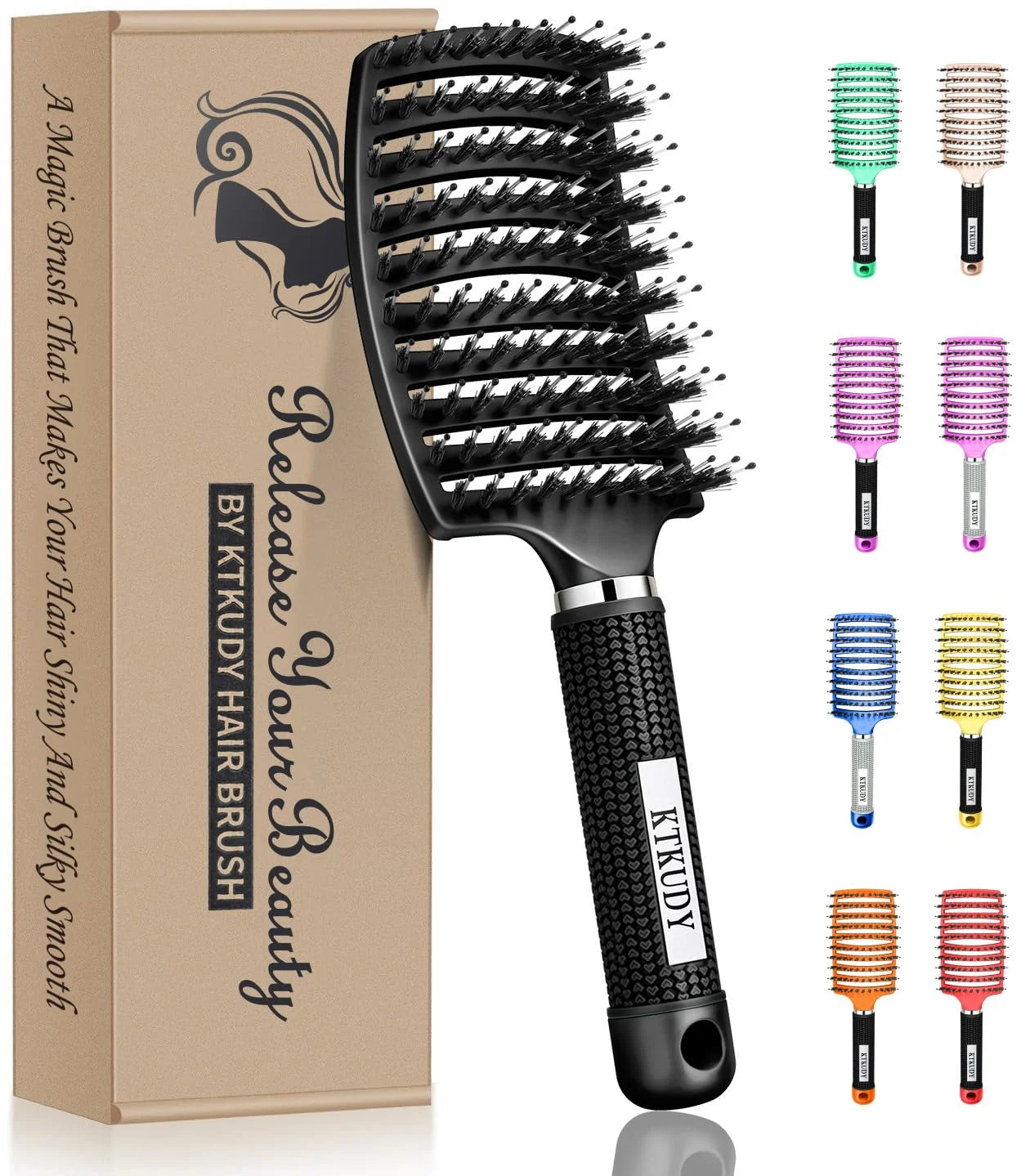 Detangling Brush for Women & Kids, Wet & Dry Hair, All Hair Types