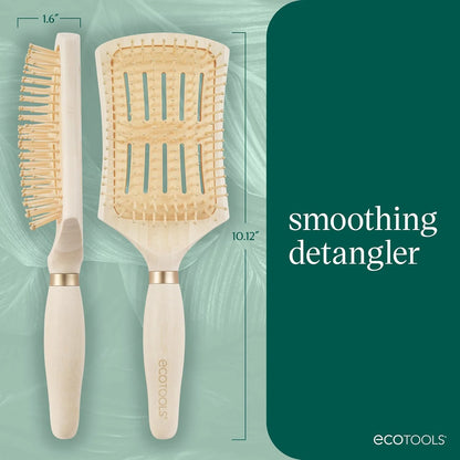 EcoTools Slick Back Hairbrush, Small Brush for Ponytail or Bun, 1 Count