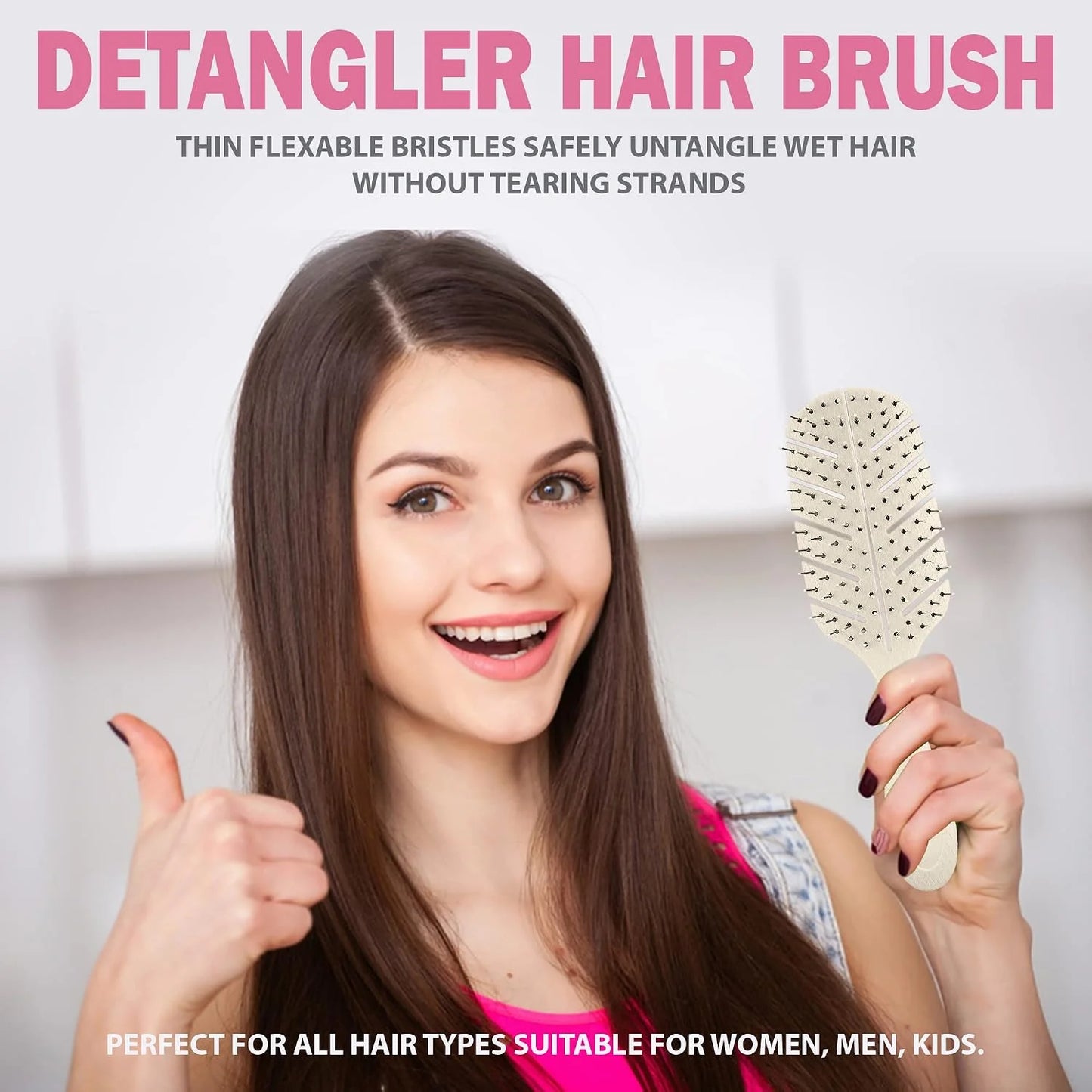 Fiora Naturals Detangler Brush for Wet and Dry Hair, Soft Detangling Brush