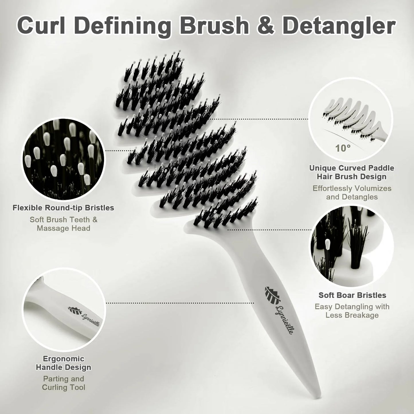 Natural Boar Bristle Hair Brush for Fine Hair - A Great Gift