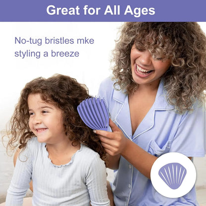 SHINLEA Detangler Brush for Curly Hair, Wet Dry Detangling Hair Brush for Thick Thin Wavy Hair, Gentle Detangle Hairbrush Reduces Breakage for Women Men Kids (Purple)