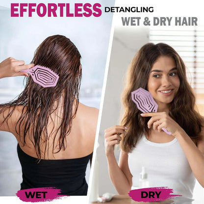 Fiora Naturals Detangling Hair Brush for Women, Detangler Hair Brush, Pink