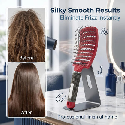 Curved Vented Hair Brush,Detangler Brush Faster Blow Drying for Women, Men