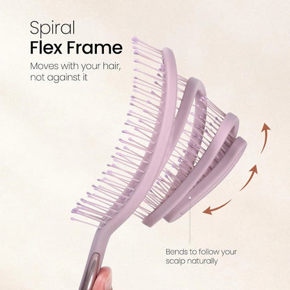 AIMIKE Spiral Flex Hair Brush for Fine Hair, Gentle Detangler for Women