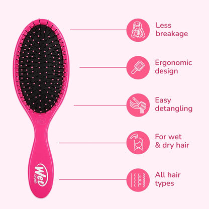 Wet Brush Original Detangler Hair Brush, Purple, For All Hair Textures