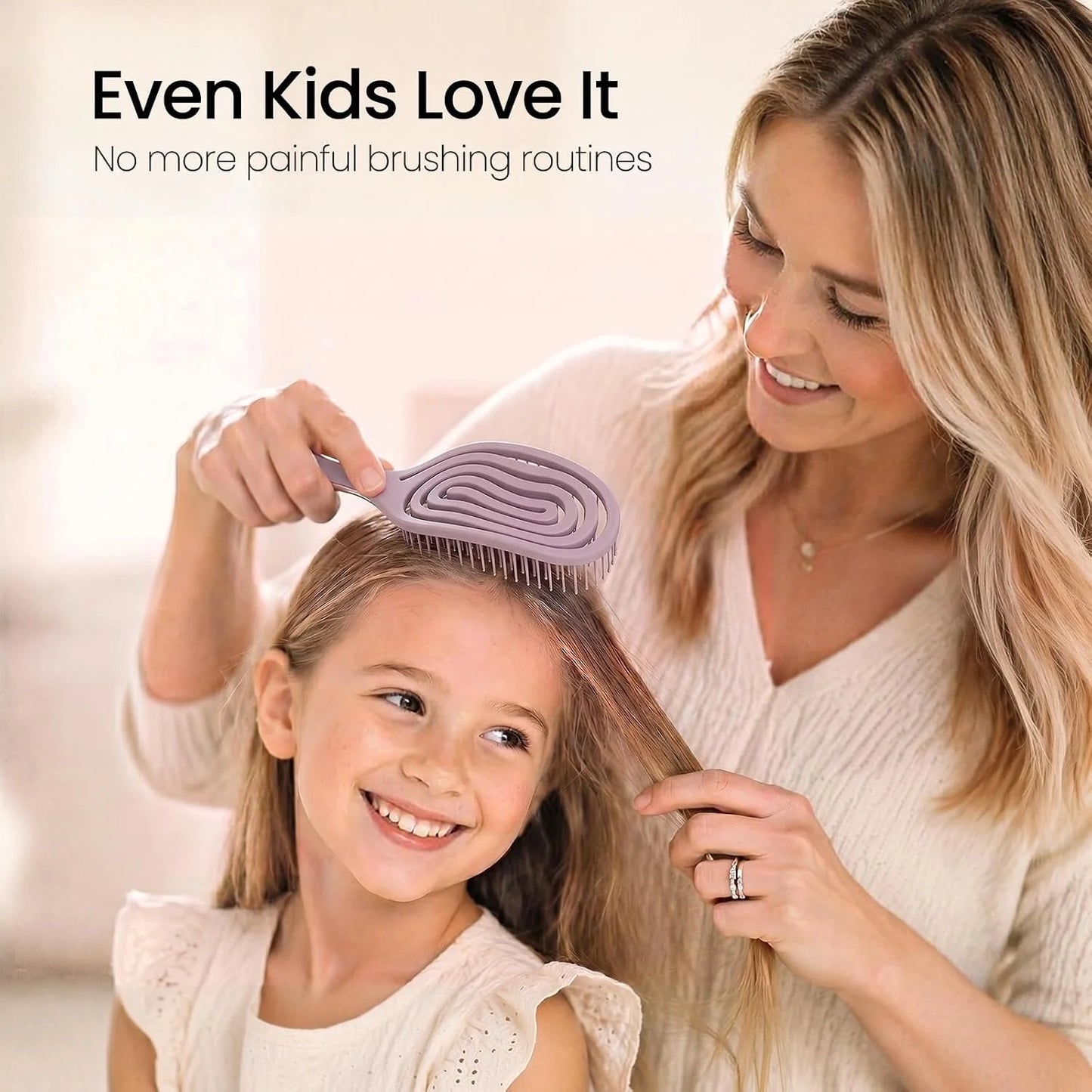 AIMIKE Spiral Flex Hair Brush for Fine Hair, Gentle Detangler for Women