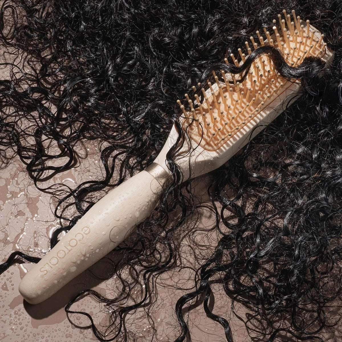 EcoTools Slick Back Hairbrush, Small Brush for Ponytail or Bun, 1 Count