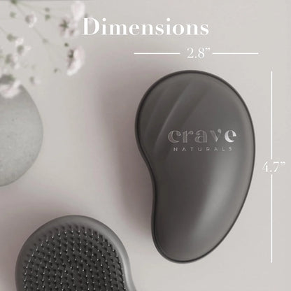 Crave Naturals Detangling Hair Brush Large Turquoise – Glide Thru Hair Detangler Brush for Women, Kids & Toddlers – Gentle Scalp Care, No-Pain Tangle-Free Hairbrush for All Hair Types