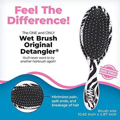 Wet Brush Original Detangler Hair Brush, Hipster Sketch, Ultra-Soft IntelliFlex Bristles, Detangling Bristles Glide Through Tangles (Wet & Dry Hair), Women & Men