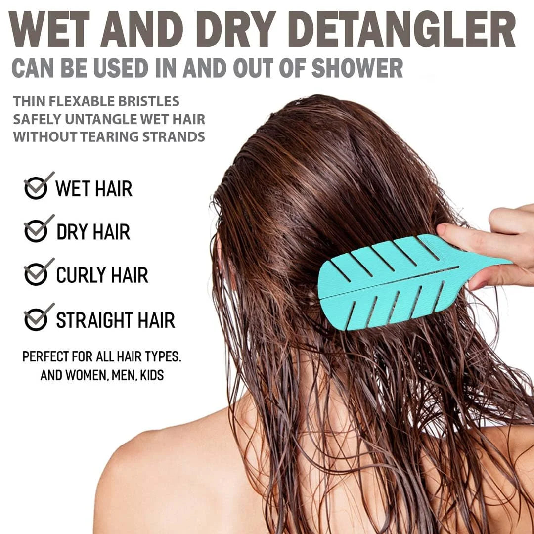 Fiora Naturals Detangler Brush for Wet and Dry Hair, Soft Detangling Brush