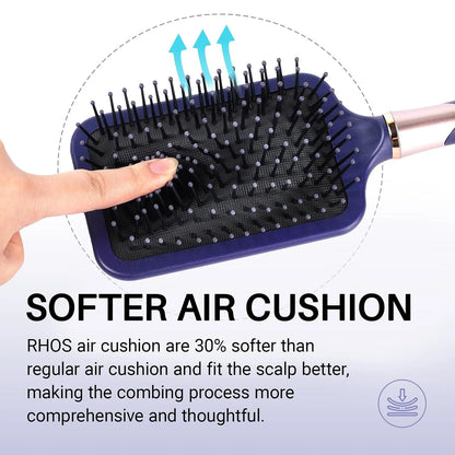 Purple Square Paddle Hair Brush for Women Men's Thin,Short,Thick,Long Hair