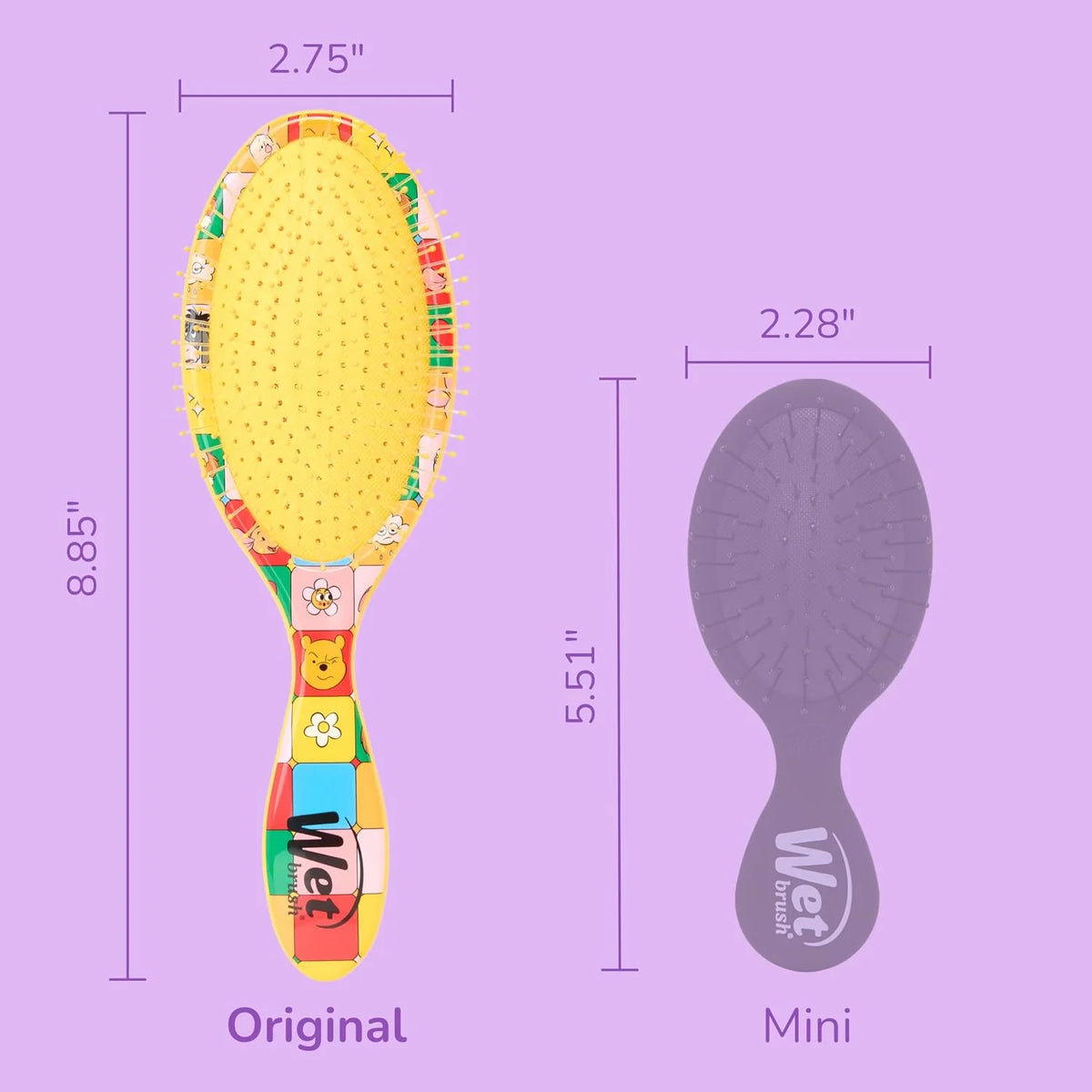 Wet Brush Original Detangling Hair Brush, Hello Disney Daisy Duck - Ultra-Soft IntelliFlex Bristles - Detangler Brush Glide Through Tangles With Ease For All - For Women, Men, Wet & Dry Hair
