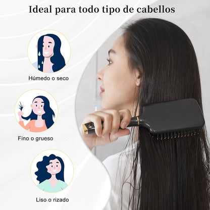 SHINLEA Detangling Brush for Curly Hair, Paddle Detangler Brush for Blow Drying, Wet Dry Hair Brush for Thick Wavy Fine Hair, Soft Nylon Bristle Hairbrush for Women Men Kids