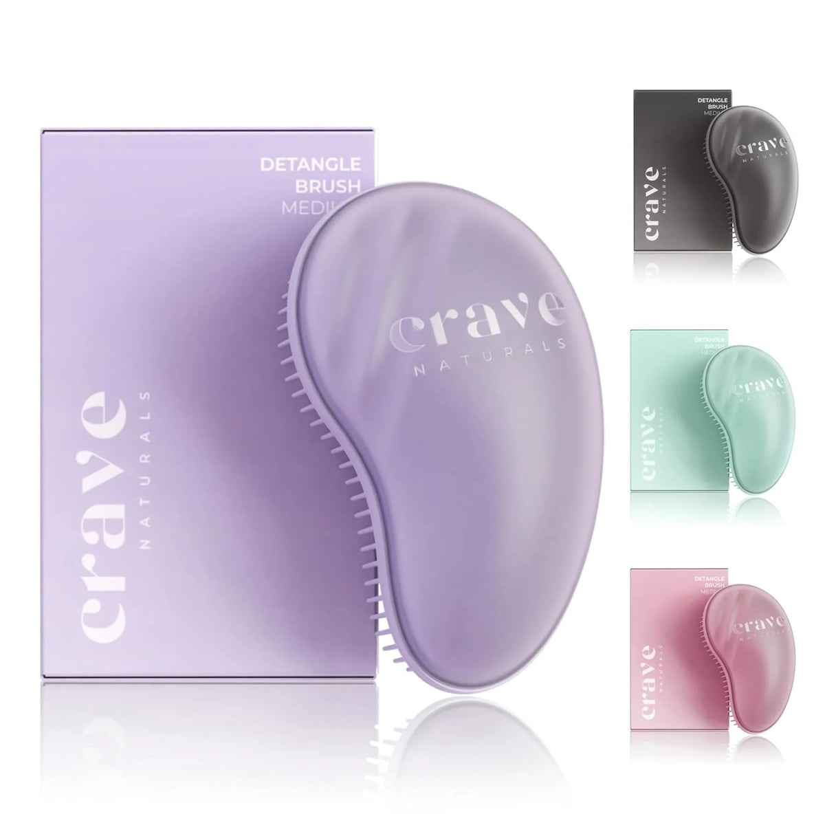 Crave Naturals Detangling Hair Brush Large Turquoise – Glide Thru Hair Detangler Brush for Women, Kids & Toddlers – Gentle Scalp Care, No-Pain Tangle-Free Hairbrush for All Hair Types