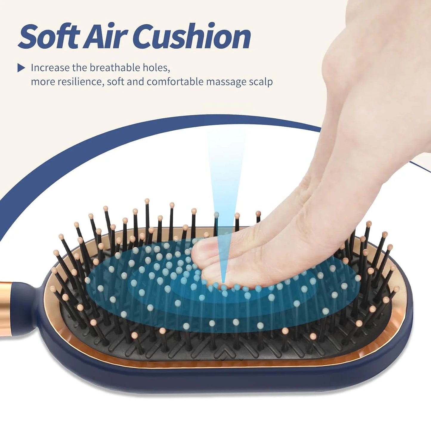 SHINLEA Detangling Brush for Curly Hair, Paddle Detangler Brush for Blow Drying, Wet Dry Hair Brush for Thick Wavy Fine Hair, Soft Nylon Bristle Hairbrush for Women Men Kids