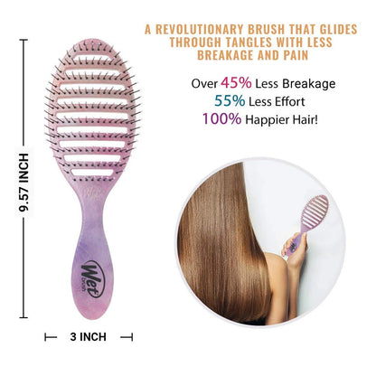 Wet Brush Speed Dry Hair Brush - Sea Shells - Vented Design and Ultra Soft HeatFlex Bristles Are Blow Dry Safe With Ergonomic Handle Manages Tangle and Uncontrollable Hair - Pain-Free