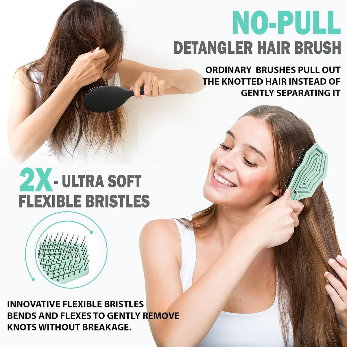 Fiora Naturals Detangling Hair Brush for Women, Detangler Hair Brush, Pink