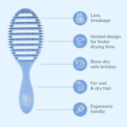 Wet Brush Speed Dry Hair Brush, Orange Crush (Summer Quencher) - Vented Design & Soft HeatFlex Bristles Are Blow Dry Safe - Ergonomic Handle Manages Tangles - Pain-Free Hair Accessories