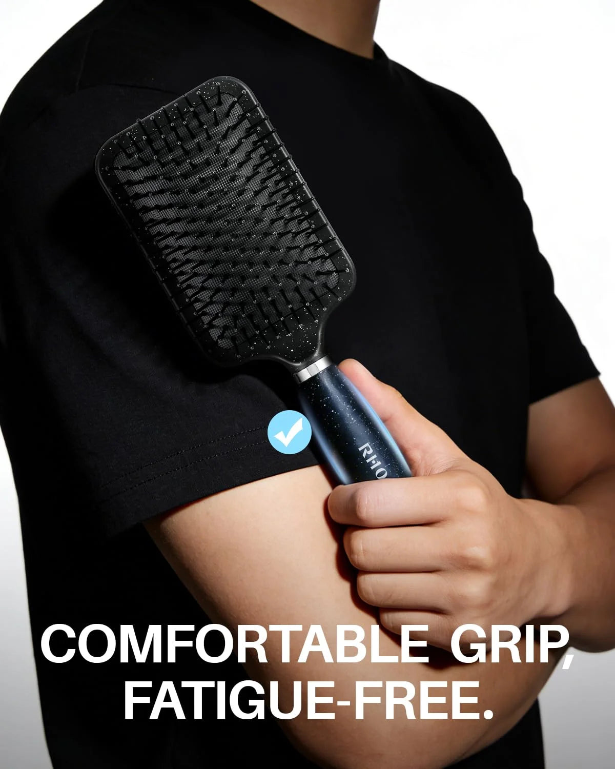 Purple Square Paddle Hair Brush for Women Men's Thin,Short,Thick,Long Hair