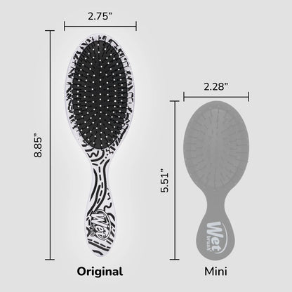 Wet Brush Original Detangler Hair Brush, Hipster Sketch, Ultra-Soft IntelliFlex Bristles, Detangling Bristles Glide Through Tangles (Wet & Dry Hair), Women & Men