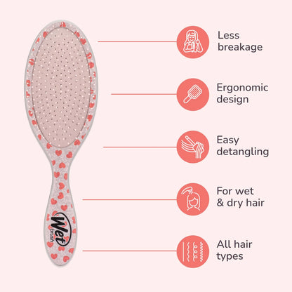 Wet Brush Original Detangling Hair Brush, Hello Disney Daisy Duck - Ultra-Soft IntelliFlex Bristles - Detangler Brush Glide Through Tangles With Ease For All - For Women, Men, Wet & Dry Hair