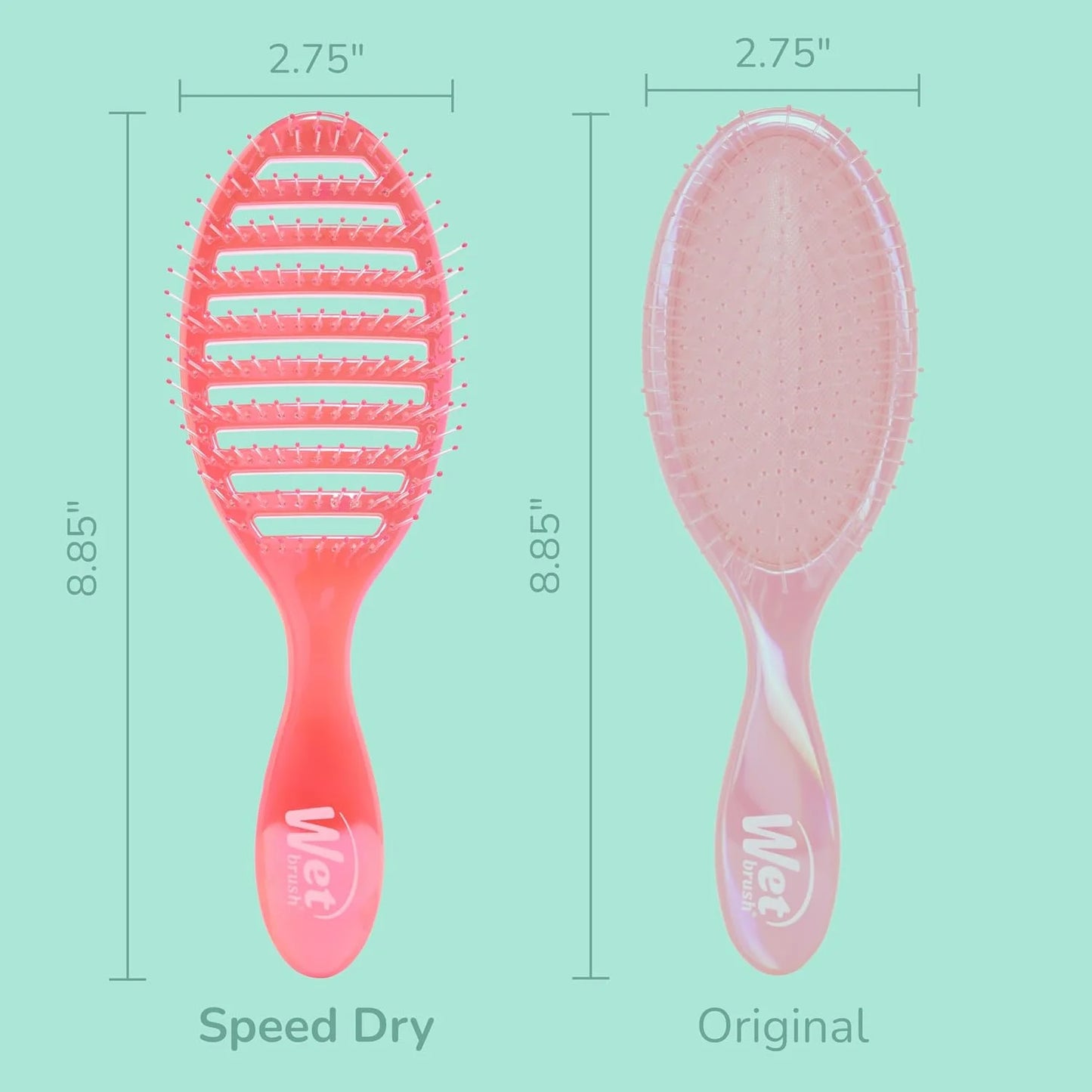 Wet Brush Speed Dry Hair Brush, Orange Crush (Summer Quencher) - Vented Design & Soft HeatFlex Bristles Are Blow Dry Safe - Ergonomic Handle Manages Tangles - Pain-Free Hair Accessories