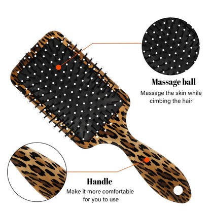 Wet Hair Brush Detangling Hair Brushes for Women Men, Paddle Brush(Retro Leopard Cheetah Animal Print)