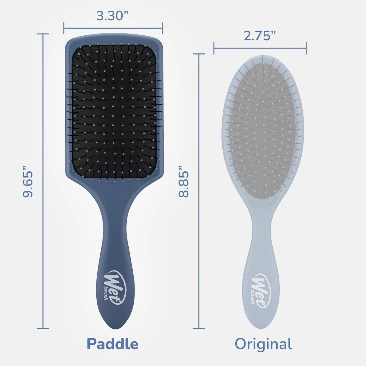 Wet Brush Refresh and Extend Paddle Detangler, Black, Detangling Brush with Infused Charcoal Ultra-Soft IntelliFlex Bristles For All Hair Types, Removes Dirt, Excess Oils & Impurities