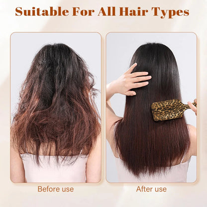 Wet Hair Brush Detangling Hair Brushes for Women Men, Paddle Brush(Retro Leopard Cheetah Animal Print)